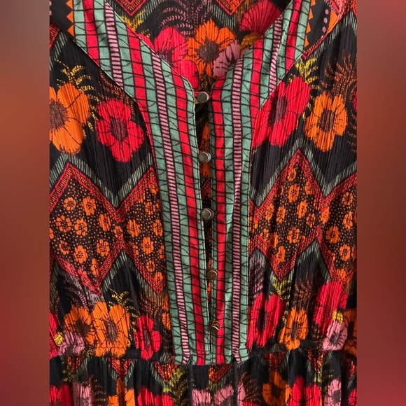 Patrons of Peace Bohemian Multicolor Floral Playsuit Romper S - Picture 7 of 13